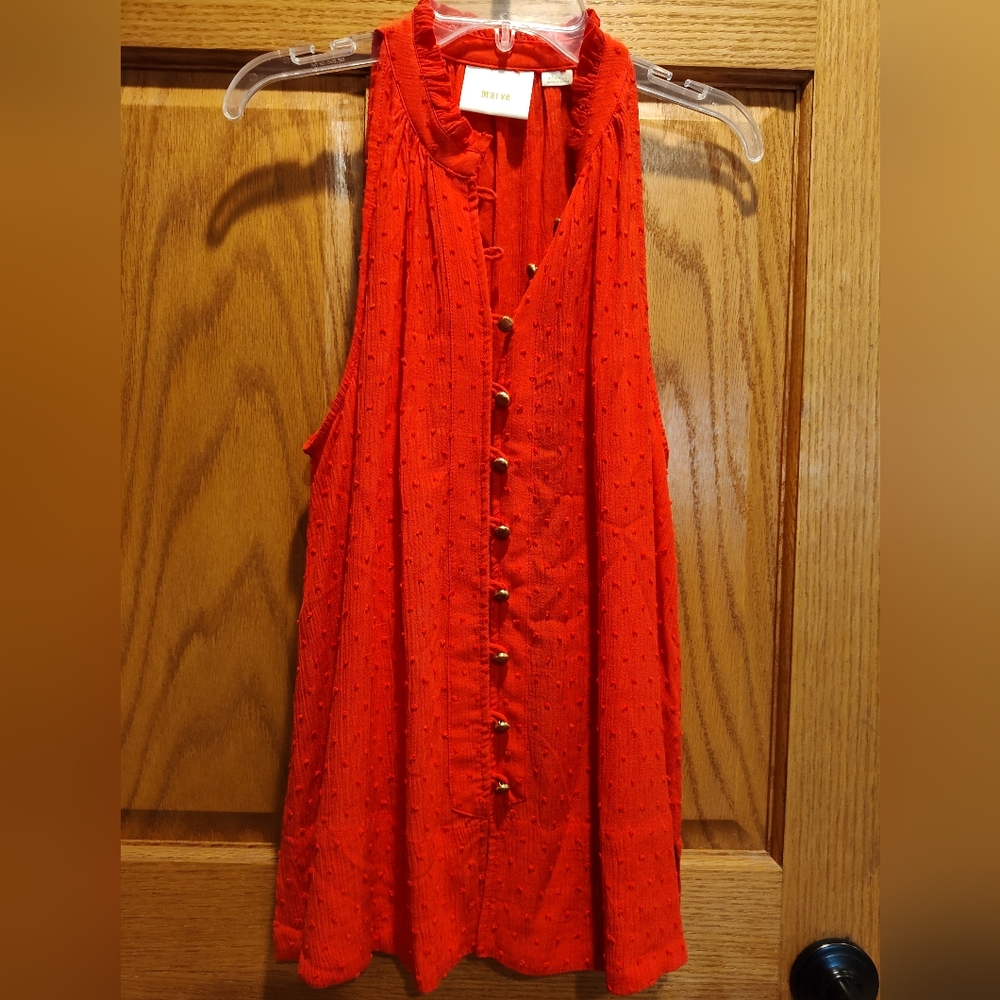 Maeve Sleeveless Button Down Blouse